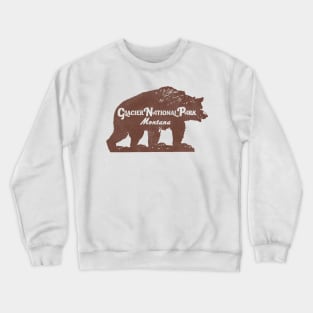 Glacier National Park Vintage Travel Souvenir Crewneck Sweatshirt